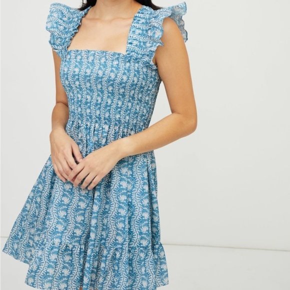 Hill House Home Elizabeth Nap Dress- Blue Floral Small - Picture 1 of 2